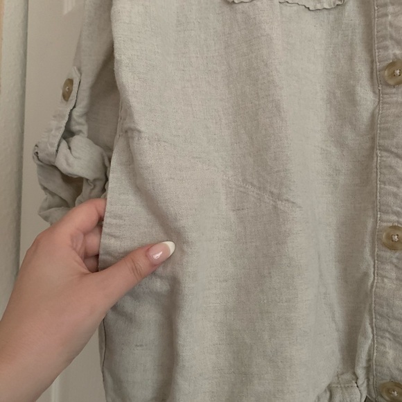 Linen blend buttoned top - Picture 4 of 8